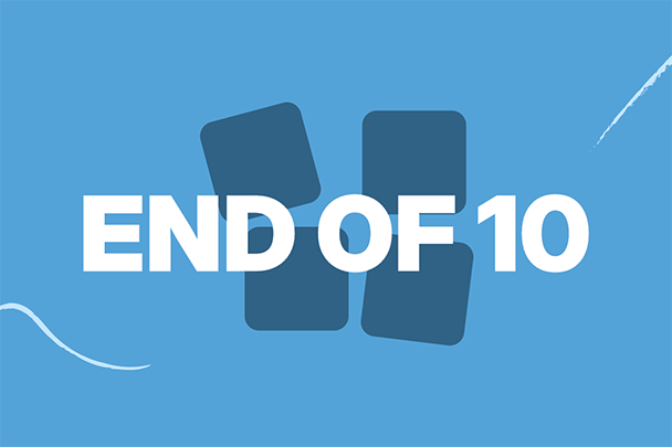 End of 10 Logo
